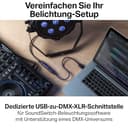 Denon DJ SC LIVE 4 - Controlador DJ autónomo, mezclador 4 canales, streaming de Amazon Music & SoundSwitch DMX Micro Interface - interfaz de USB a DMX ultra compacta - 6