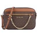 Michael Kors Women's Jet Set Item LARGE EAST WEST CHAIN Crossbody (BROWN/SOFTPINK) - 1