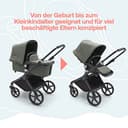 Bugaboo Fox Cub Kinderwagen für jedes Gelände, leichter und stabiler Kinderwagen, strapazierfähiges Design und extragroßes Sonnendach, einteilig und selbststehend faltbar, Forest Green - 5