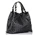 FIRENZE ARTEGIANI Borsa da donna in vera pelle incisa a serpente con tracolla e tracolla Borsa Tote Donna Made in Italy Vera Pelle Italiana 36x29x18 cm, Nero, 33x29x17 cm - 4