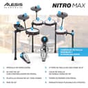 Alesis Nitro Max Kit - Batería Electrónica Compacta con Parches de Malla Silenciosos, Caja de Doble Zona de 10", Bluetooth, +440 Sonidos BFD, Drumeo, USB MIDI, Pedal de Bombo - 4