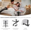 kk Kinderkraft NESTE UP2 Culla da affiancare, Lettino Co-Sleeping, 5 livelli di regolazione dell’altezza, 4 ruote per poterlo, Facile da Montare, Accessori materasso, Morbido materiale, Grigio - 3