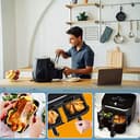 2Pcs Airfryer Zubehör für Ninja Foodi Max Dual Zone AF400EU AF300EU 9.5L, Silikonform Zubehör für Double Stack XL SL400EU Heißluftfritteuse, Airfryer Silikonform Silikoneinsatz Air Fryer Accessories - 6
