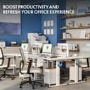 FLEXISPOT 100X60cm Escritorio Elevable Eléctrico con Tablero Entero, Standing Desk, Mesa Elevable Escritorio de Elevable con 4 Opciones de Memoria Inteligente para Oficina y Hogar(Arce) - 8