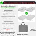 Pink Stylish Laptop Briefcase 15-16 Inch ONLY MacBook Pro 15 16 M1 M2 M3 Pro Max Dell XPS 15 Inspiron HP Spectre x360 Victus Lenovo Legion IdeaPad ASUS VivoBook ZenBook Pro Acer Aspire Women - 7