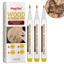 Rotulador de madera para quemar, Marcador de marca de madera, lápiz de dibujo para pintura de madera, Rotulador para carpintería, Marcador de Quemado Multifuncional, Rotuladores de madera para niños - 1