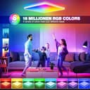 Heyseven Plafoniera LED dimmerabile con telecomando, 24 W RGB, lampada Smart APP con 16 milioni di pannelli di cambio colore, 2400 lm con lampade Alexa per camera da letto - 2