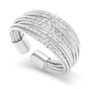 Meissa Anello Regolabile Donna Anello Argento 925 Anelli Oro pollice Impilabile Anelli fascia moda Gioielli d'autunno Regalo Donna Compleanno con Confezione, Argento - 1