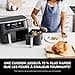 Ninja Foodi Max Dual Zone Friggitrice ad Aria digitale, 2 Cestelli Antiaderenti, 9.5L, 6 in 1, Massima Croccantezza, Frigge Senza Olio, Arrostisce, Cottura Forno, Disidrata, 8 Porzioni, Nero, AF400EU - 3