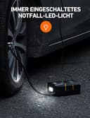 AstroAI Kompressor Auto Autoreifen Pumpe Luftpumpe 10,3 bar 12V DC mit Echtzeit-LCD-Display Voreingestellter Reifendruck Abschalautomatik Luftkompressor für Auto, Fahrräder, Motorrad, Ball - 8