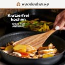 Kochlöffel Holz Set - Holzkochlöffel 10 Stück aus Teakholz - Holzlöffel, Pfannenwender Holz und weitere Kochbesteck Set - Natürlich & Perfekt für Antihaft. Leicht & Hitzebeständig Küchenutensilien - 7