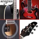 ACUSTIKA F330 Chitarra Acustica - Chitarra Acustica misura 39” ( 97x36x9,5 ) cm in Legno - 6 Corde in Acciaio - 4