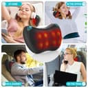 TAKRINK Neck Massager Pillow Back Massage Shiatsu Massager with Heat 8 Deep Tissue Kneading Nodes 3 Speeds 2 Directions for Lower Back Neck Shoulders Muscle Pain Relief Use at Home Car - 5