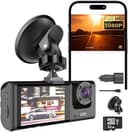 ELECTROMANIA - Dashcam Doble Cámara Coche Full HD con Pantalla y Visión Nocturna, MicroSD 32GB, Cargador USB, Soporte Ventosa, Grabación Bucle, Fácil Instalación, Batería incorporada - 1
