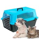 Ferplast Trasportino Rigido per Cani Piccola Taglia e Gatti Atlas 20 El, Box per Trasporto di Animali, Plastica Robusta, Porta in Acciaio Plasticato, Griglie per L'Aerazione, 37 X 58 X 32 cm Azzurro - 7
