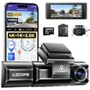 AZDOME M550 MAX 4K 3 Canali Dash Cam, 4K+1080P+2.5K Telecamera per Auto, WiFi GPS, Dash Cam Auto IPS 3.19" con Scheda SD 64G - 1
