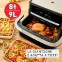 Moulinex Dual Easy Fry Flex Friggitrice ad Aria con Divisore, 2 Scomparti, FlexCook Technology, 2 resistenze superiori, Capacità fino a 9L/2,5kg, 8 Persone, 2700W, 7 Programmi, App My Moulinex, EZ9228 - 3