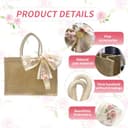 fuxunamz Bolsa de Yute, Tote Bag, Bolso de Yute con Asa, Bolsa Tela Pequeña, Bolsas de Compra de Mano con Lazo, Regalo para Colegas, Profesores, Mejores Amigas, Madres y Abuelas - 4