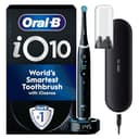 Oral-B iO10 Electric Toothbrushes Adults, Gifts For Women / Men, 1 Handle, 1 Toothbrush Head and Charging Travel Case, 7 Modes, Sense Smart Charger, 2 Pin Plug, Cosmic Black, Oral B IO Toothbrush - 1
