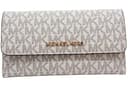 Michael Kors Jet Set Travel Large Trifold Leather Wallet (Vanilla) - 1