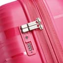 DELSEY PARIS Dune Hardside Expandable Luggage with Spinner Wheels, Viva Magenta, Checked-Medium 25 Inch, Dune Hardside Expandable Luggage with Spinner Wheels - 6