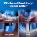 Oral-B iO9 Electric Toothbrush for Adults, Black, App Connected Handle, 7 Cleaning Modes, Includes 3 Brush Heads, Charging Travel Case and Head Holder, Long-Lasting Battery for Home Travel, 2 Pin Plug - 12
