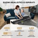 Alesis Pianoforte Digitale 88 Tasti con 480 Suoni, Pianola Altoparlanti, USB MIDI, Leggio per Spartiti o Tablet e Lezioni per Principianti - 4