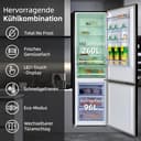 CHIQ Kühlschrank mit Gefrierfach No Frost | 356 L | 200 cm H, 60 cm B, 63 cm T| Smart Kontrol, Eco Mode, Leise 35 dB | 4-Sterne-Gefrieren, Schnellkühlung, LED-Touch-Display | FBM351NEI42 - 3