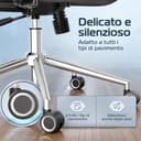 CLOUVOU BrightSeat Sedia ufficio ergonomica [TOP DI GAMMA] Sedia da scrivania per smart working | Poltrona ufficio per studio e camera | Sedia ufficio con ruote facile da spostare | Max. 150 kg - 5