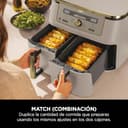 Ninja MAX Freidora de aire sin aceite con compartimento doble, 2 cajones, 9,5 l, sin aceite, Air Fry, Max Crisp, Roast, Bake, Reheat, Dehydrate, cestas antiadherentes, Piedra Dorada, DZ400EUSTGD - 4
