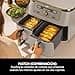 Ninja MAX Freidora de aire sin aceite con compartimento doble, 2 cajones, 9,5 l, sin aceite, Air Fry, Max Crisp, Roast, Bake, Reheat, Dehydrate, cestas antiadherentes, Piedra Dorada, DZ400EUSTGD - 4
