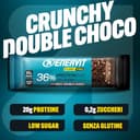 Enervit Pure-Pro Protein Bar 36% Crunchy Double Choco, Barretta Proteica, Copertura Croccante, 20g Proteine, Crescita della Massa Muscolare, Post Workout, Low Sugar, Senza Glutine, 25 Barrette da 55g - 2