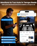 Dash Cam Auto, Veralyxa 4G LTE Dashcam Auto senza WiFi, Telecamera per Auto con SIM, App Video in Diretta, Audio Bidirezionale, GPS, Rilevamento Collisione/Moviment, Visione 170°, Include Scheda 64G - 3