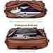 Borsa da spalla da uomo in ecopelle, borsa da lavoro ibrida, borsa per laptop da 17 pollici, zaino a tracolla multiuso, borsa per laptop da lavoro per uomini HB-22, marrone, m, Rétro - 3