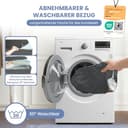 ELONEO orthopädisches Hundebett mittelgroße Hunde - 90x68x18cm, Hundekorb mit Memory Foam, Hundematte wasserdicht und waschbar, Hundekissen, Hundematratze mit weicher Polsterung, grau - 8