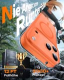 TOCOL für iPhone 17 Pro Max Hülle für MagSafe, Vollständiger Kameraschutz, Eingebauter Magnetring, Stoßfest Kratzfest Transluzente Matt Handyhülle für iPhone 17 Pro Max Case 6,9 Zoll, Orange - 7