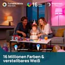 Linkind Matter E27 Smart LED Lampe 1600lm 14W, RGBTW & Weiß (1800-6500K), ersetzt 100W, 104 Szenen, 2,4GHz, kompatibel mit HomeKit/Alexa/Google/Siri/SmartThings, A67, 2er-Pack - 3