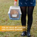Ferplast Transportbox Katze, Hundetransportbox kleine Hunde und Katzen bis 8 kg, Dach zu öffnen, mit Kissen und Napf, Lüftungsschlitze, 37x58xH 32cm, Transportbehälter Atlas 20 Open - 4