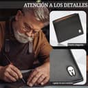 SPARTANO Carteras para Hombre con protección RFID, 11 Ranuras para Tarjetas de crédito, 1 Bolsillo para Monedas, 2 Compartimentos para Billetes, 3 Bolsillos internos - Zeus (Naranja) - 7