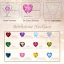 LAVUMO Collares Mujer Amor Colgante de Corazón Plata Plata de Ley 925 Collares Mujer Joyas Regalos para Esposa, Mamá Novia Cumpleaños Navidad Aniversario día San Valentín Regalo(Plata-10-Octubre) - 3