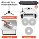 Accessory Set for Dreame L20 Ultra / L20 Ultra Complete Robot Vacuum Cleaner, 6 Dust Bags, 2 Main Brushes, 4 Mop Wipes, 4 Filters, 6 Side Brushes, Robot Vacuum Cleaner Replacement Parts Accessories - 3