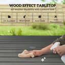 Outsunny 5 Pieces Garden Dining Set for 4, Patio Table and Stackable Chairs with Breathable Mesh Seat and Parasol Hole, Garden Furniture Set with Steel Frame for Garden, Dark Grey - 3