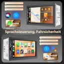 Haudio 2 DIN Autoradio mit Bildschirm, 7 Zoll Wireless CarPlay Apple Android Auto, DAB+ Radio Bluetooth Car Play Touch Display mit Navi GPS, WiFi, Rückfahrkamera, FM/AM/DSP - 4