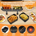 Zubehör Airfryer für Ninja Foodi MAX Dual Zone Heißluftfritteuse AF400EU AF300EU AF400EUCP DZ400EUSTGD, 2×Silikonform Heissluftfritteuse 9,5L, Weiteres Zubehör im Lieferumfang Enthalten - 2