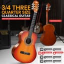 Pyle kit de guitarra acustica, 3/4 Tamaño juvenil, 36”, Para principiantes, Niños, Adultos, Incluye correa de transporte, Paño de limpieza, Aplicación de afinador - 3