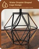 EDISHINE Lámpara de Mesa Vintage, con Pantalla Bohemia Tejida a Mano y Base de Hierro, Incluye Bombilla LED con Luz Blanca Cálida de 2700K, Ideal para Dormitorio, Sala de Estar y Oficina - 3