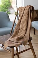 Coperta a maglia a nido d'ape, per neonati e bambini, 100% lana merino biologica, morbida e calda, 80 x 100 cm, sostenibile e equa, in bel motivo a maglia a nido d'ape, prodotta in Germania, eucalipto - 2