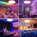 Taipow Lampara Techo LED 30W Cambia Color RGB, Regulable 2700K-6500K Dimmable, Control App/Mando a Distancia, Luz Inteligente Compatible con Alexa & Google Home para Dormitorio Salón Cocina - 6