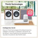 LG F2V7SLIM9, Klasse A, Waschmaschine Slim 9 kg, 60x47.5x85 cm, Wi-Fi, AI Direct Drive, Tiefenreinigung mit Dampf, TurboWash 360°, Außentür aus Gehärtetem Glas, Weiß mit Schwarzem Bullaugenring - 5