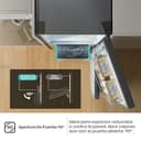 Hisense RB343D4CDE - Frigorífico Combi Cíclico, 269L, Class E, Ancho 55cm x Alto 180cm, Puerta Reversible, Apertura de Puertas 90º, Iluminación Led, Cajón Frutas y Verduras, Gran Capacidad, Inox - 6